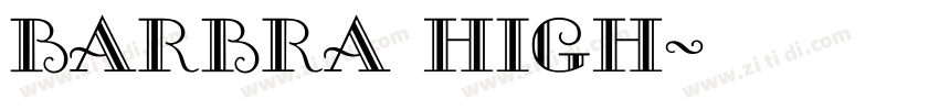 Barbra High字体转换